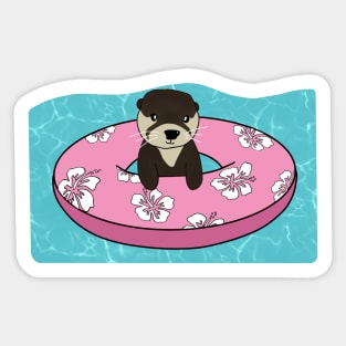 Floatin Otter Sticker